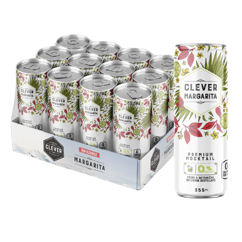 Clever Zero Sugar Margarita – 355 ml | Single & 12-Pack