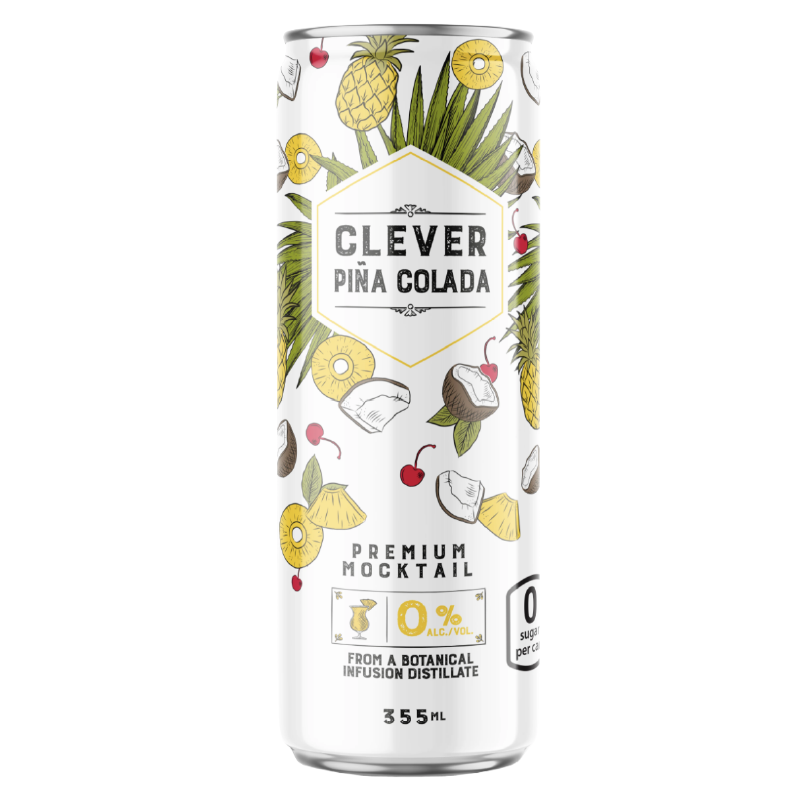 Clever Zero Sugar Pina Colada – 355 ml | Single & 12-Pack