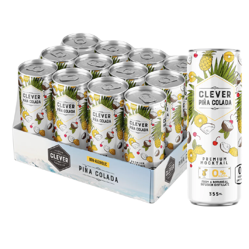 Clever Zero Sugar Pina Colada – 355 ml | Single & 12-Pack