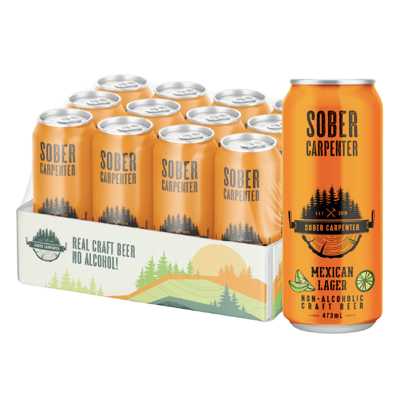 Sober Carpenter Mexican Lager – 473 mL | Single & 12-Pack