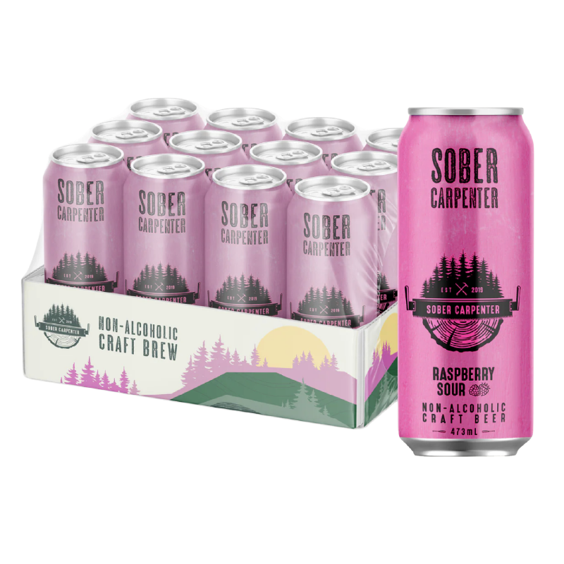 Sober Carpenter Raspberry Sour – 473 mL | Single & 12-Pack